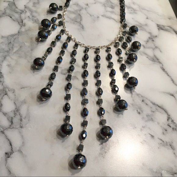 Hematite and Sterling Silver Necklace - Picture 1 of 9